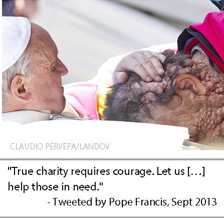 Pope and man with neurofibromatosis