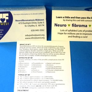 “Foldover” NF Awareness Business Cards (Qty 10)