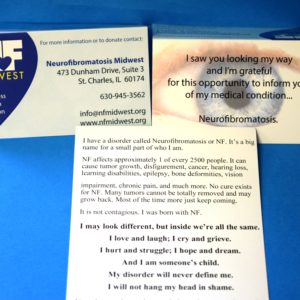“I Saw You Looking” NF Awareness Business Cards (Qty 10)