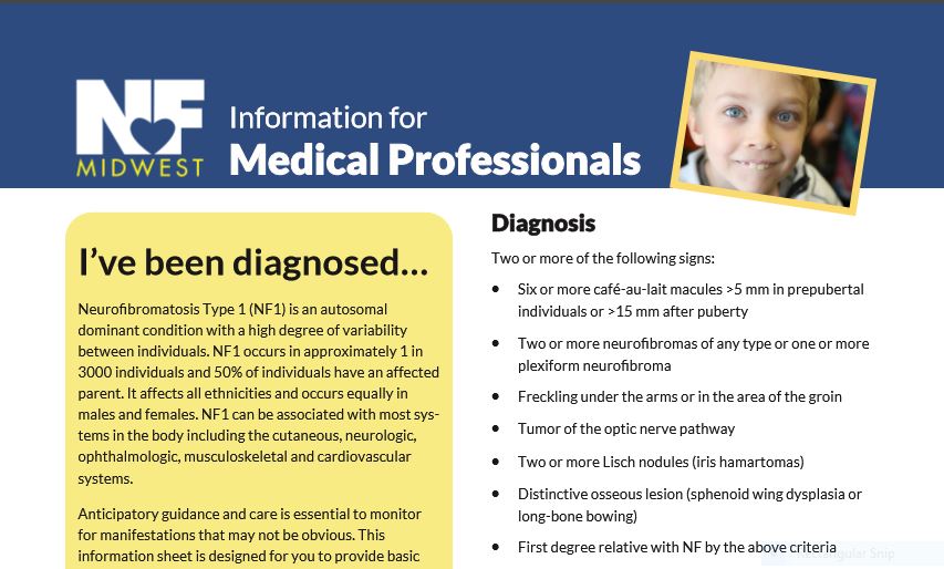 Updated NF1 Information for Medical Professionals Neurofibromatosis