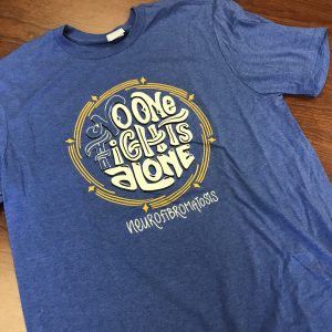 No One Fights Alone Shirt (Medium Blue)